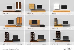 Planning examples for the cubus pure wall unit by TEAM 7