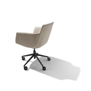 grand lui office swivel chair in Ripley fabric by TEAM 7 – view diagonally from the rear