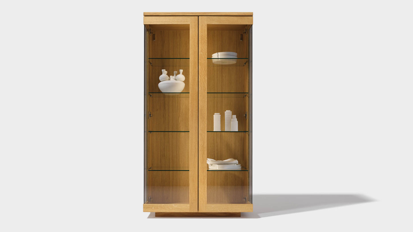 cubus display cabinet of solid wood