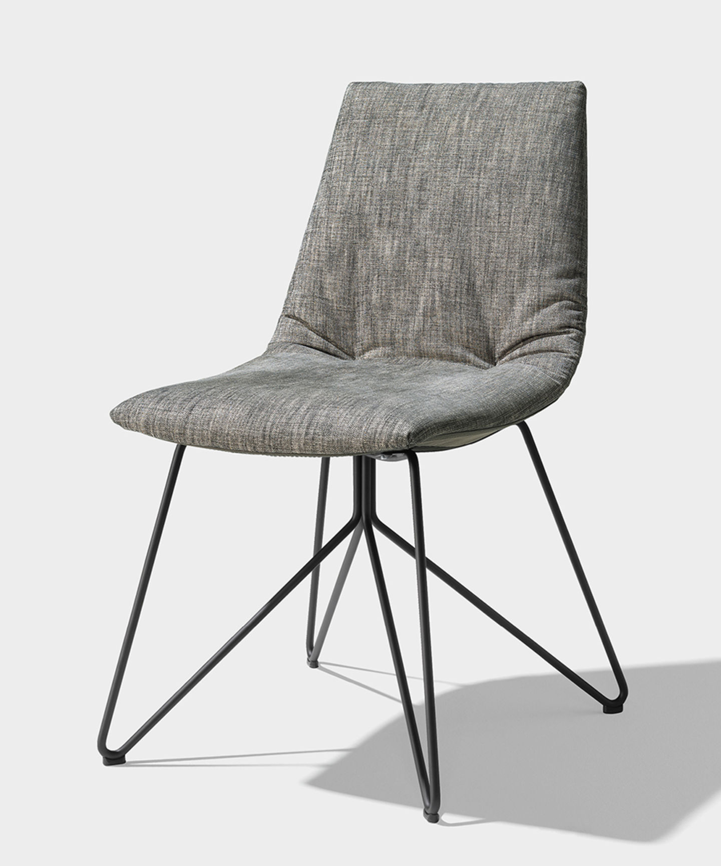lui chair fabric maple wire frame stainless steel finish