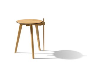 table d'appoint hi! avec chausse-pied design en bois naturel 