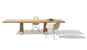 table extensible tema en chêne huile blanche avec chaise grand lui