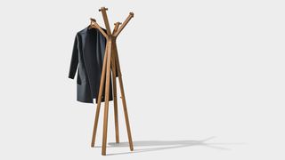 hood clothes rack in walnut by TEAM 7