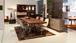 tema table with lui chairs and cubus pure sideboard.