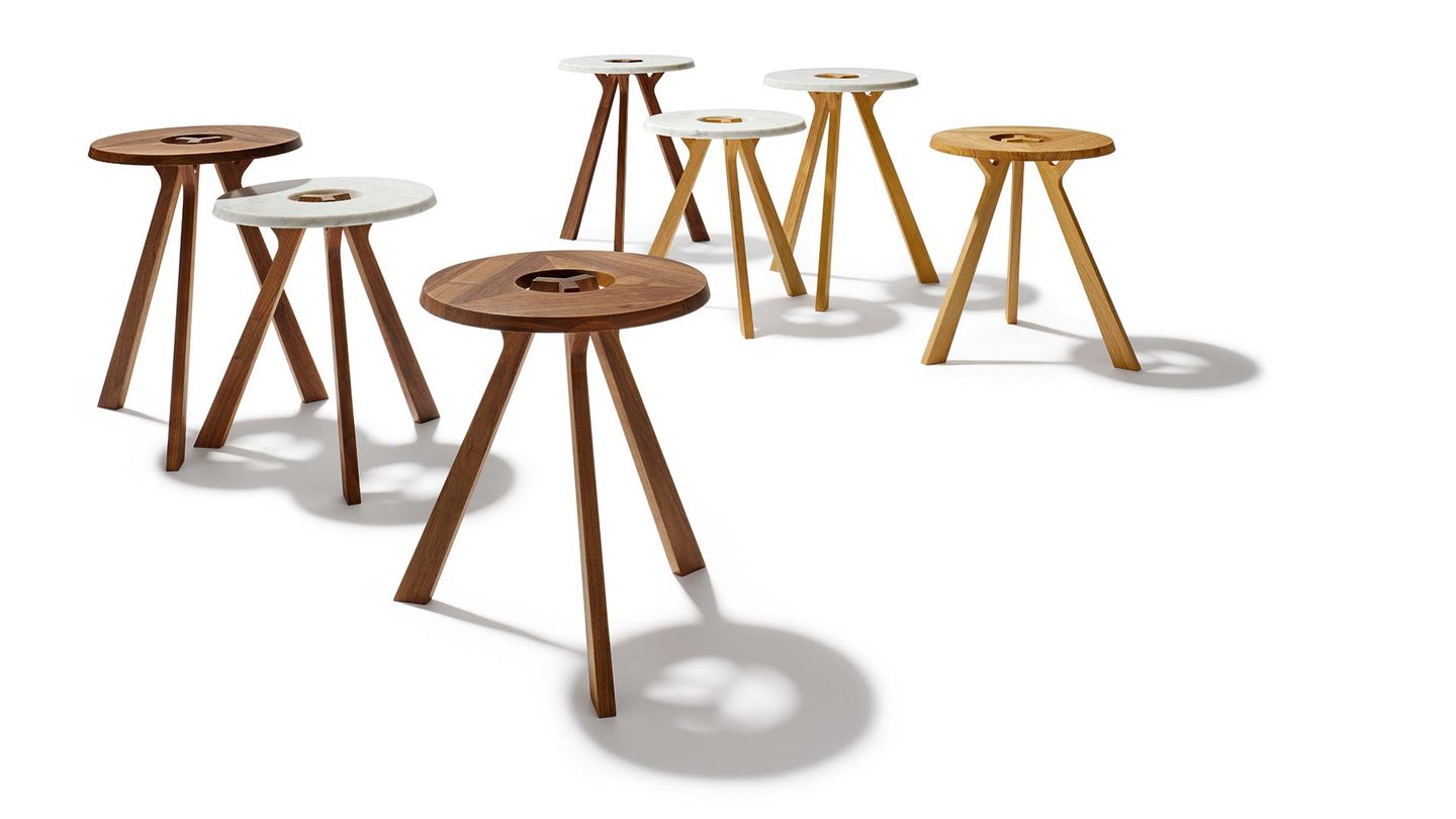 Tavolini di servizio treeO di TEAM 7 del designer Stefan Radinger