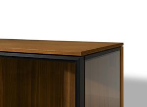 Detail of filigno sideboard with aluminium framed doors