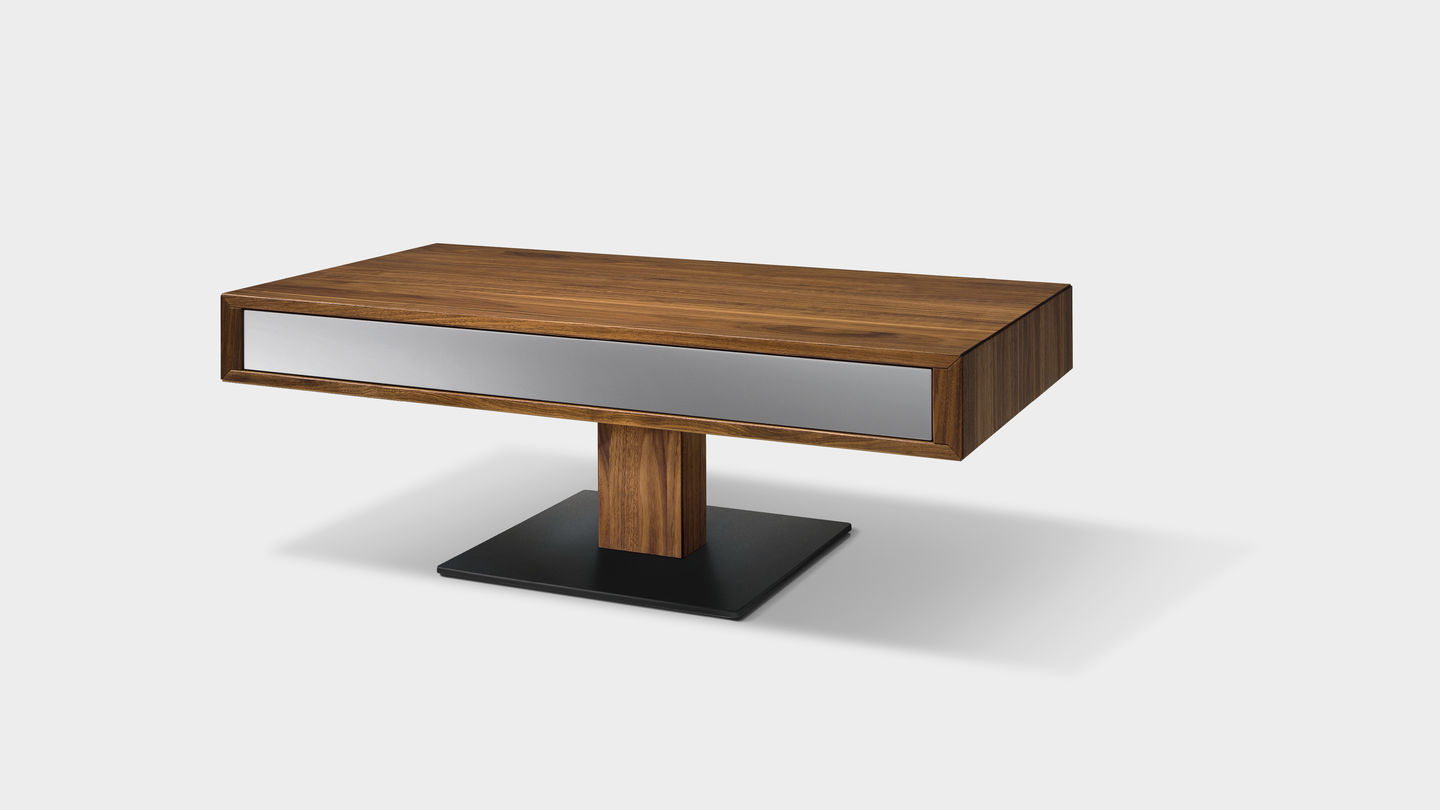 height-adjustable lift height-adjustable coffee table with matt black top