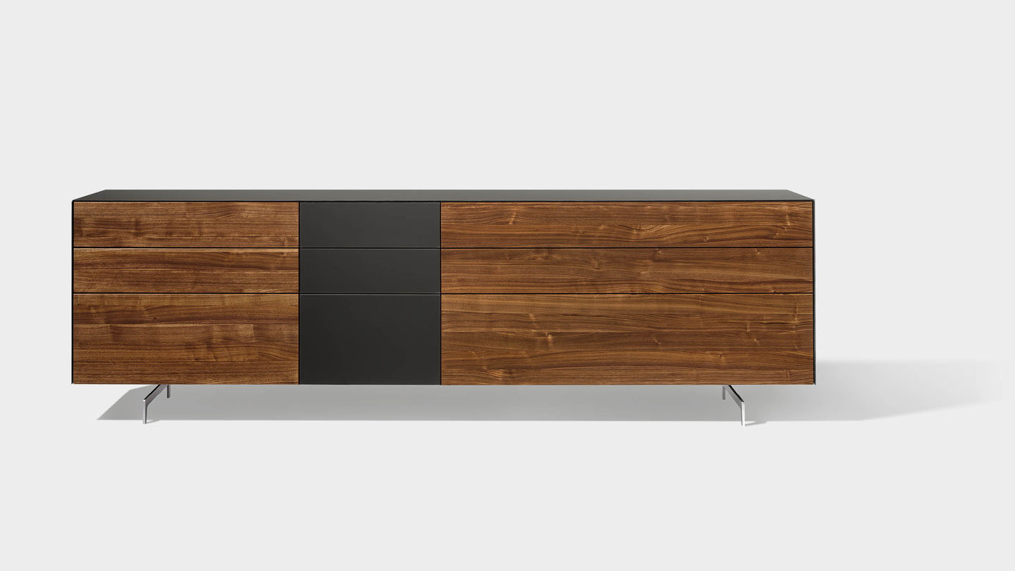 cubus pure sideboard made of solid wood with slides