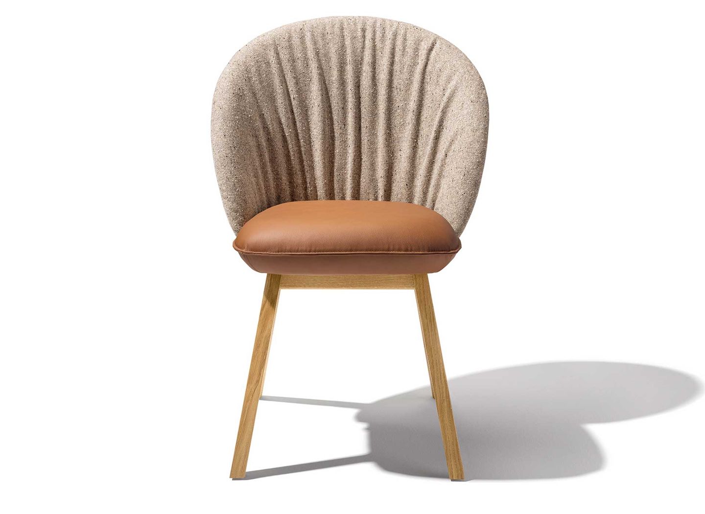 flor chair in oak front view