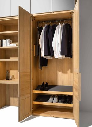 Agencement intérieur d'armoire en bois