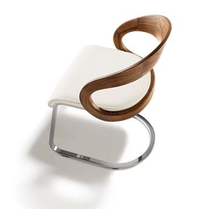 girado cantilever chair with white leather