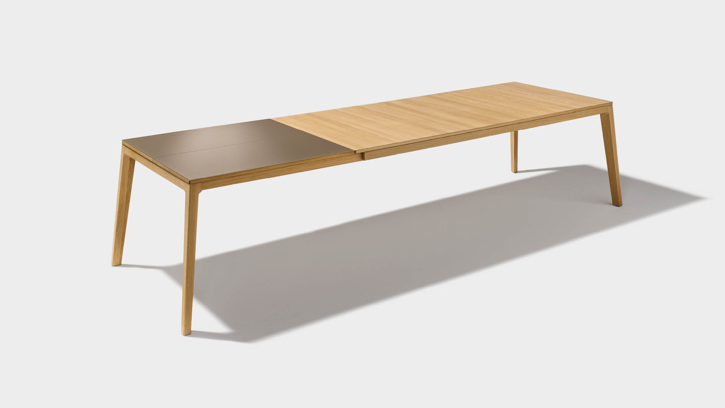 Table extensible mylon en bois naturel