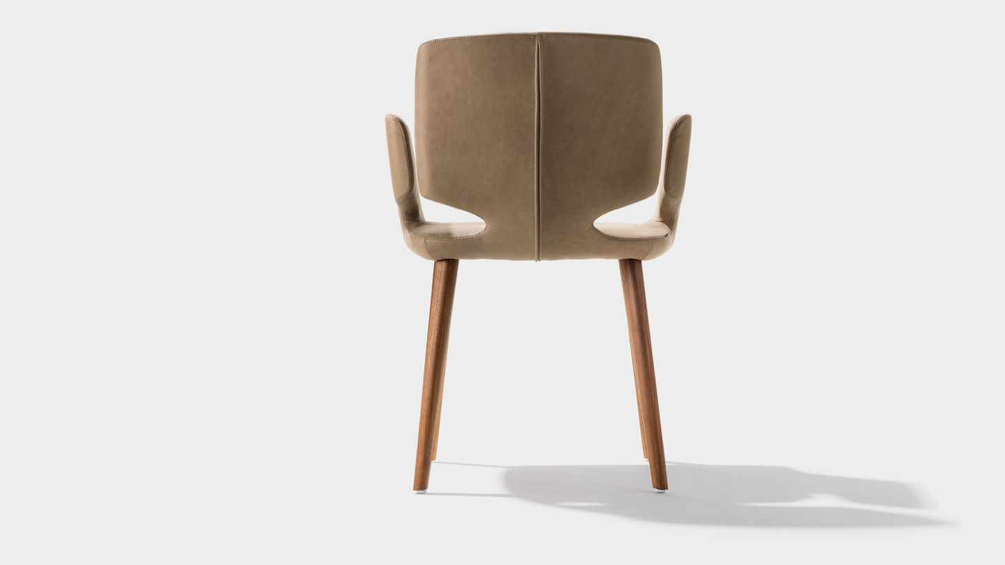 aye chair with natural leather-seam from TEAM 7