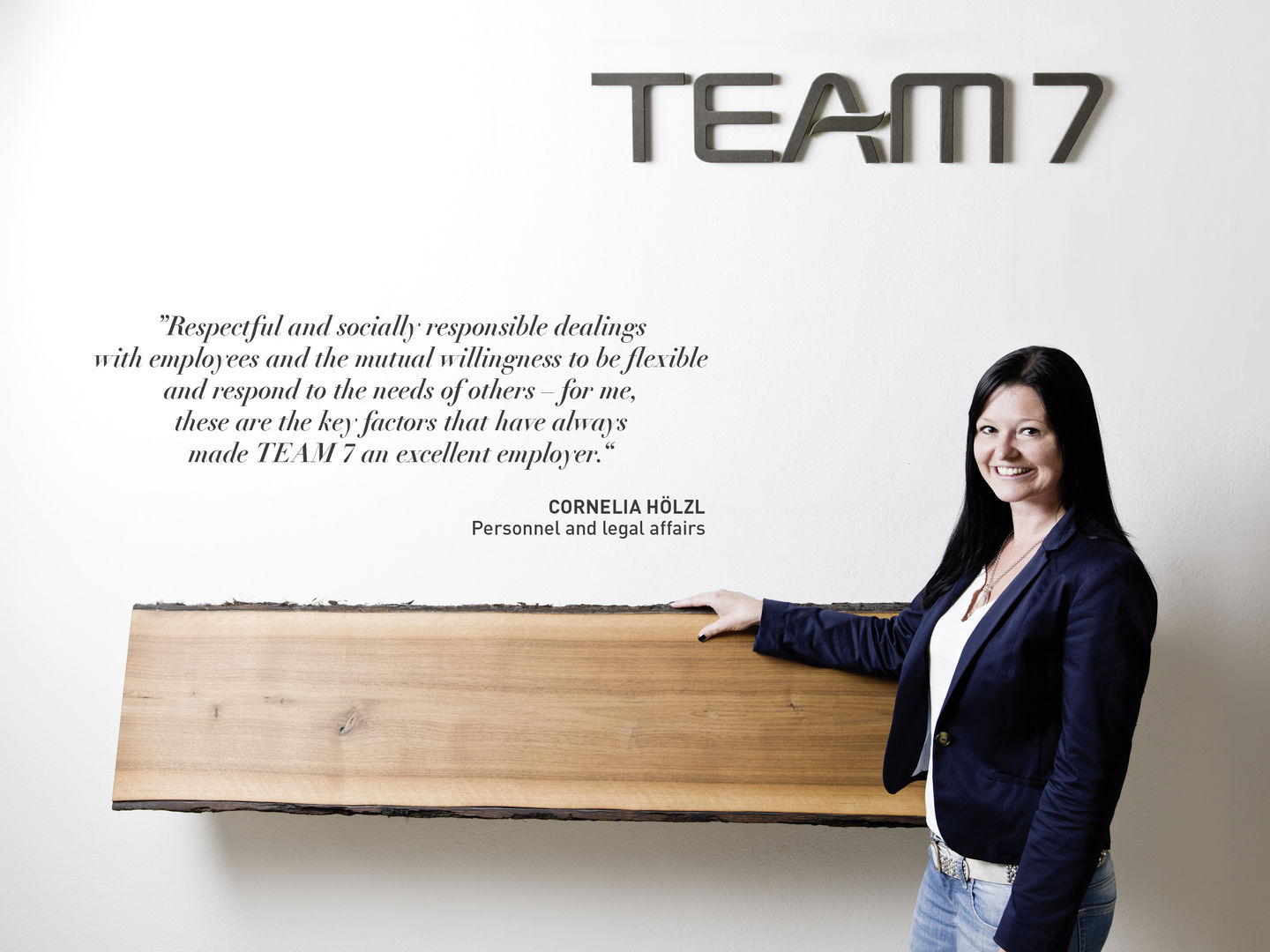 Statement by Cornelia Hölzl about working at TEAM 7