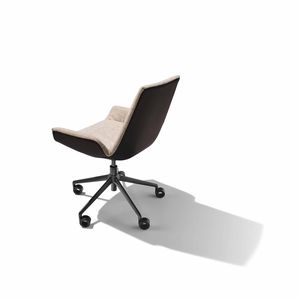 lui plus office swivel chair in Ripley fabric by TEAM 7 – view diagonally from the rear