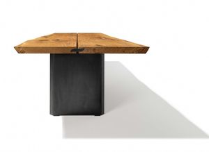 front view of the echt.zeit table in oak by TEAM 7