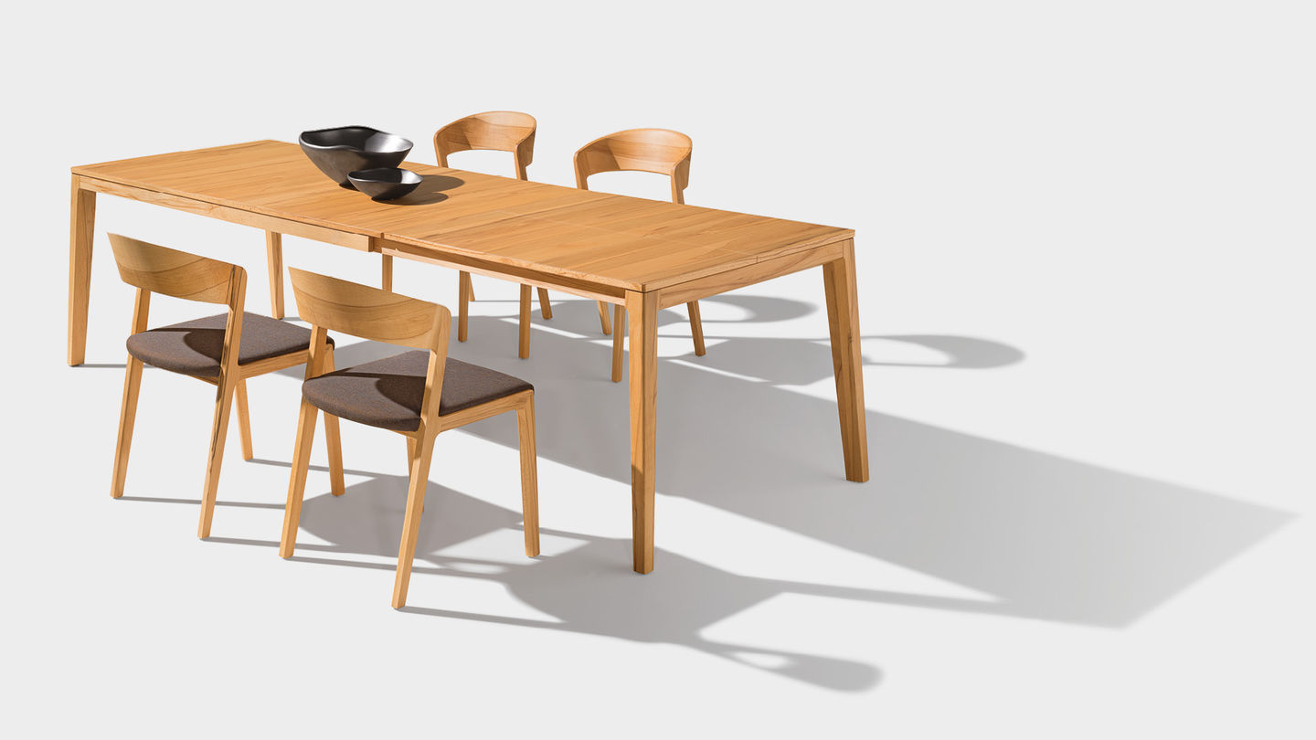mylon extendable table in beech heartwood from TEAM 7 