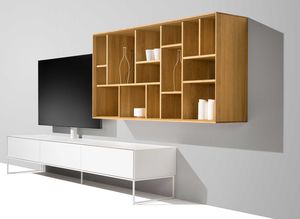graphic design element in oak with cubus pure wall unit by TEAM 7