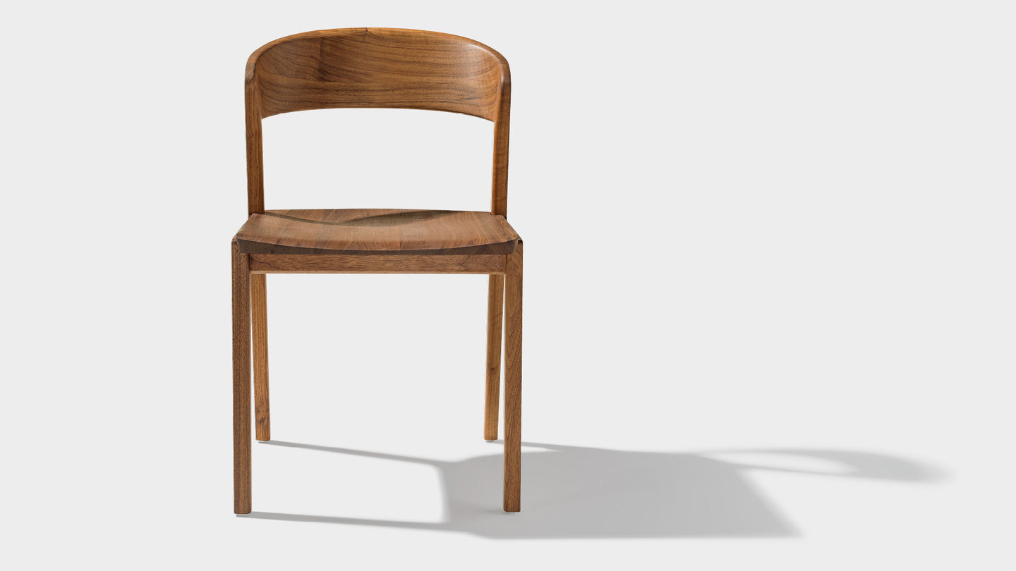 mylon chair front in walnut
