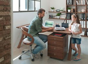 atelier height-adjustable desk with mobile pedestal